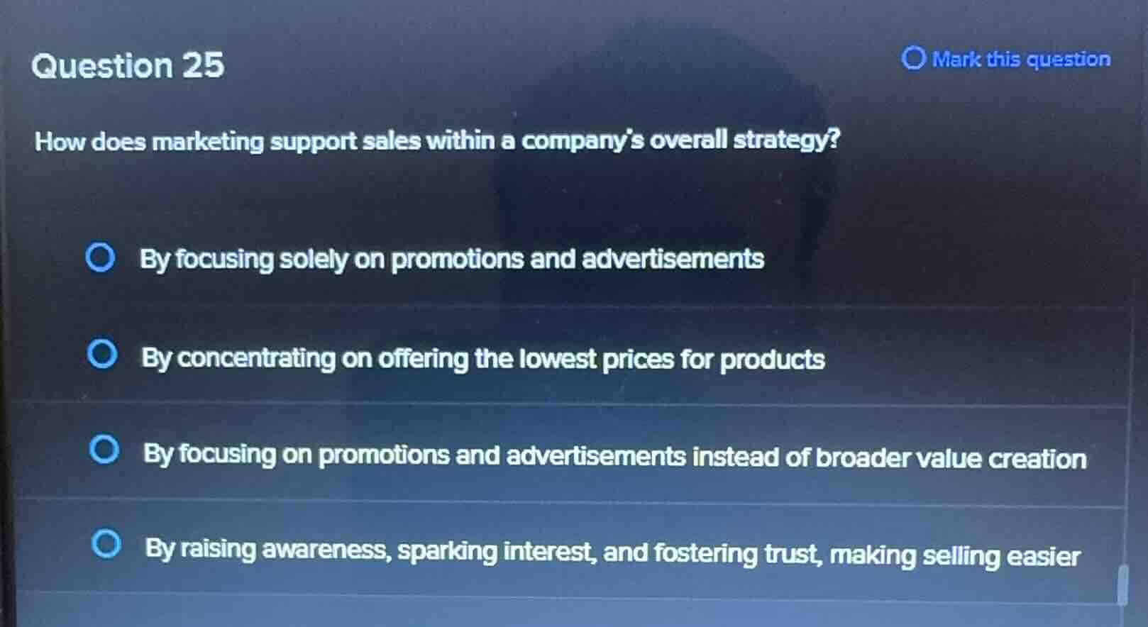 question 25 how does marketing support sales within a companys overall …