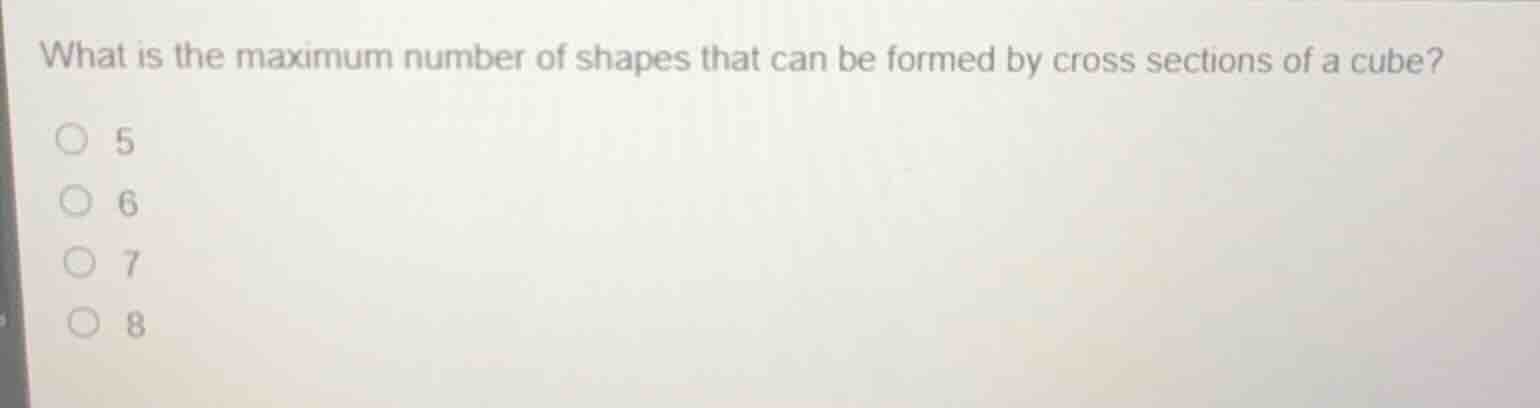 what is the maximum number of shapes that can be formed by cross sectio…