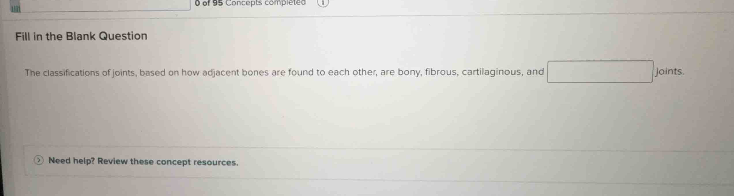 fill in the blank question the classifications of joints, based on how …