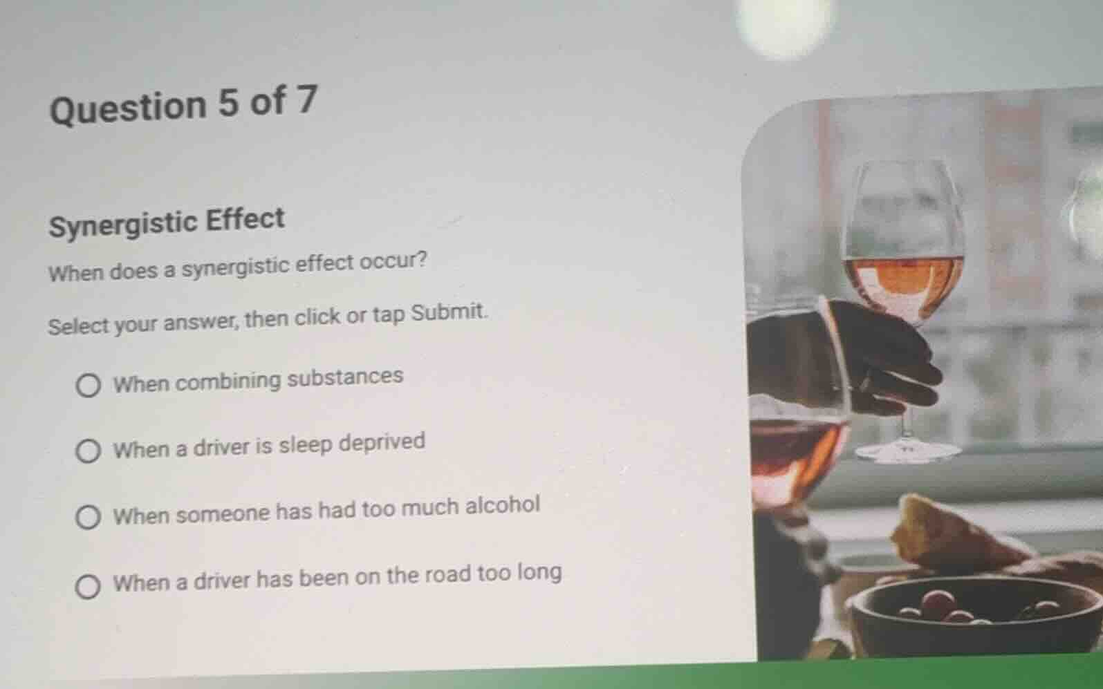 question 5 of 7 synergistic effect when does a synergistic effect occur…