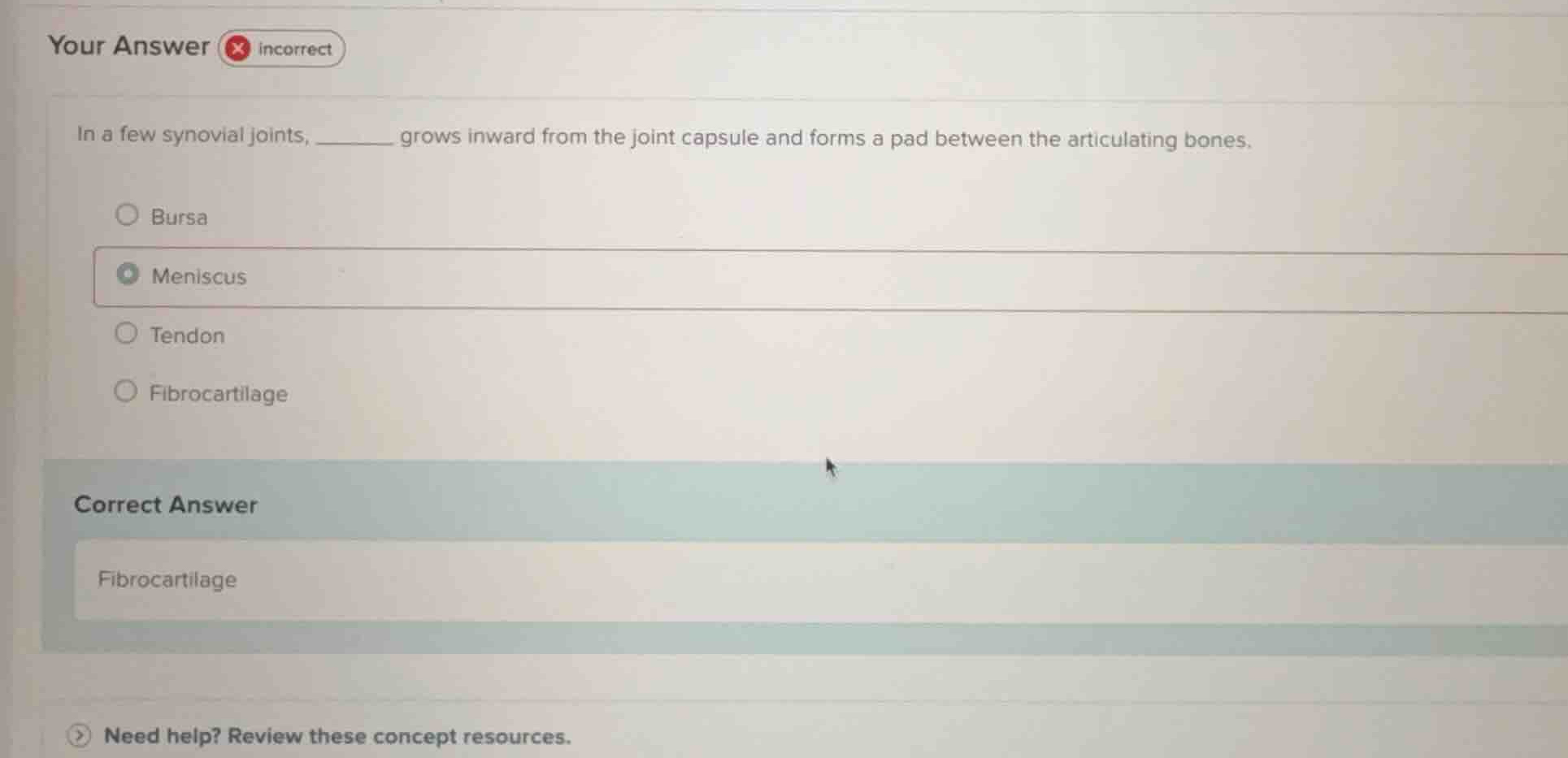 in a few synovial joints, ______ grows inward from the joint capsule an…