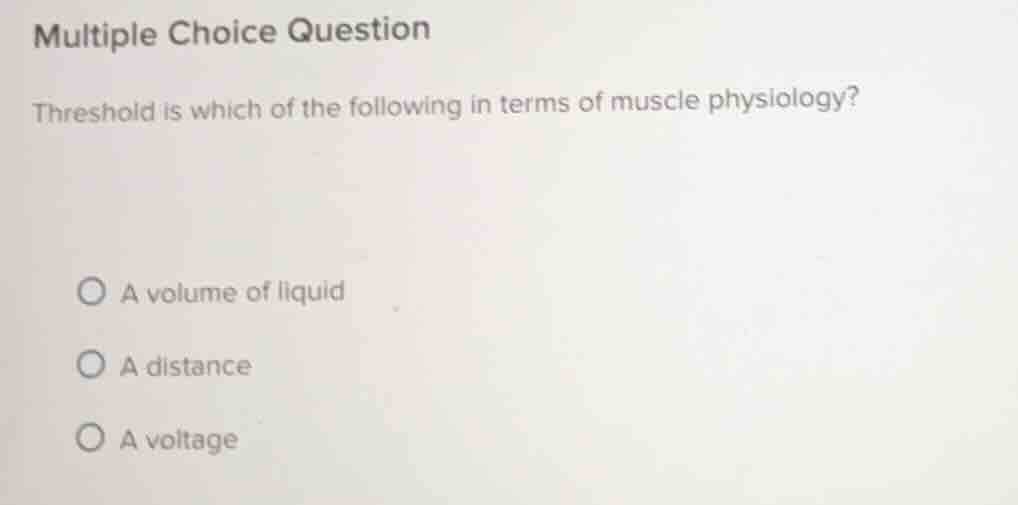 multiple choice question threshold is which of the following in terms o…