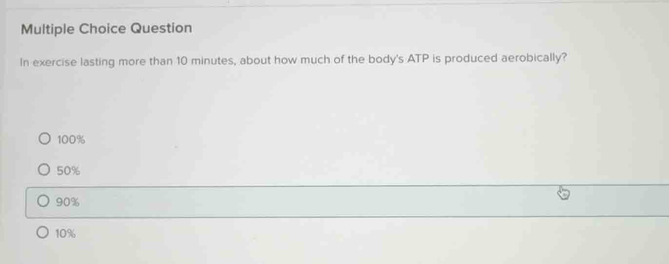 multiple choice question in exercise lasting more than 10 minutes, abou…