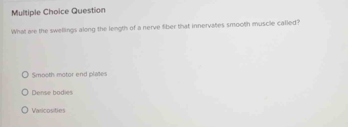 multiple choice question what are the swellings along the length of a n…