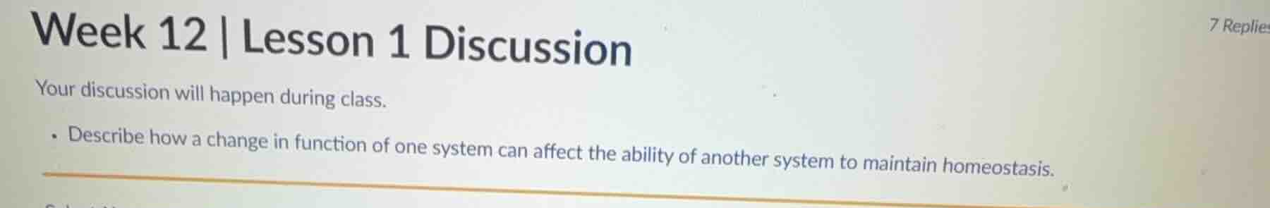 week 12 | lesson 1 discussion your discussion will happen during class.…