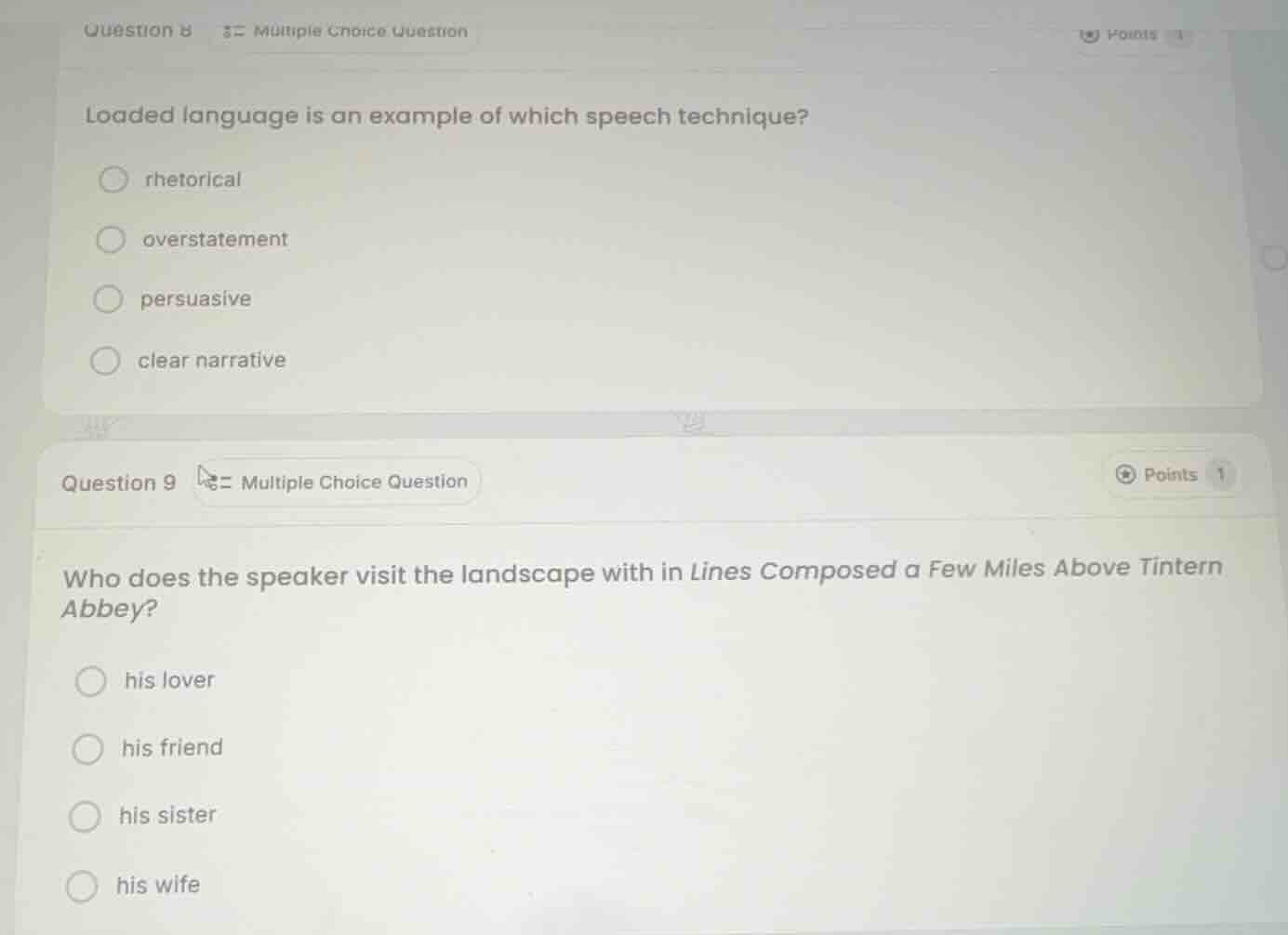 question 8 multiple choice question loaded language is an example of wh…
