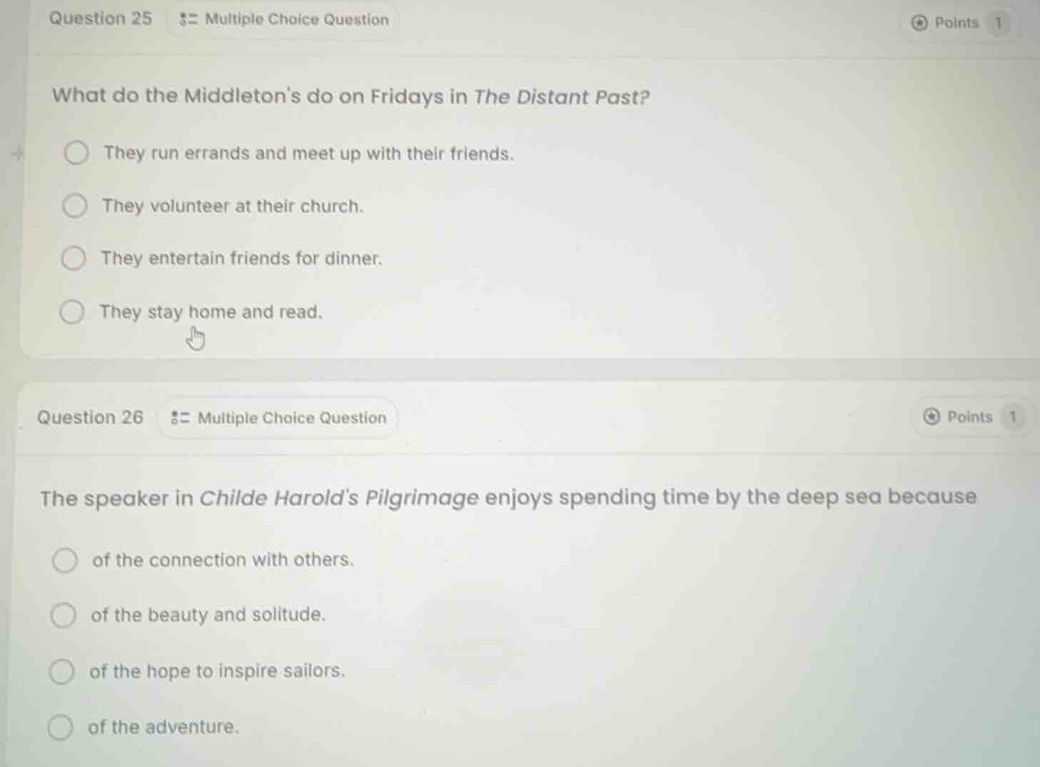 question 25 multiple choice question points 1 what do the middletons do…