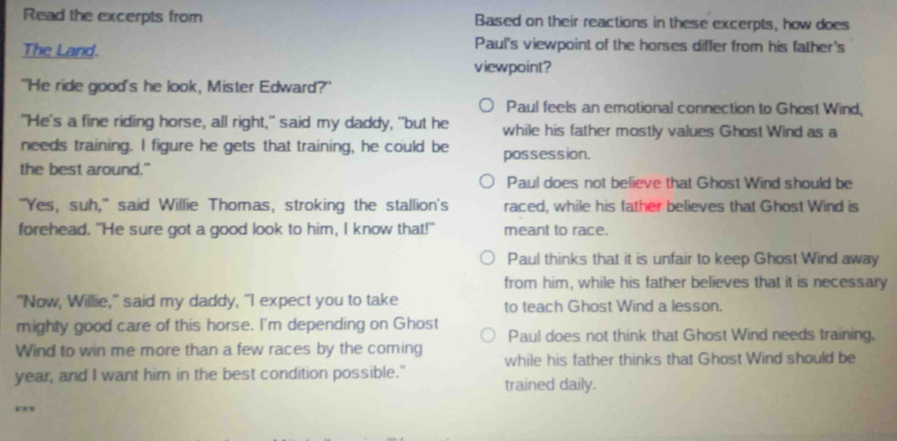 read the excerpts from the land. \he ride goods he look, mister edward?…