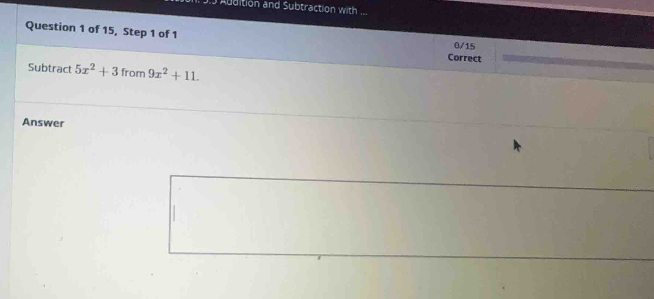 subtract \\(5x^2 + 3\\) from \\(9x^2 + 11\\).