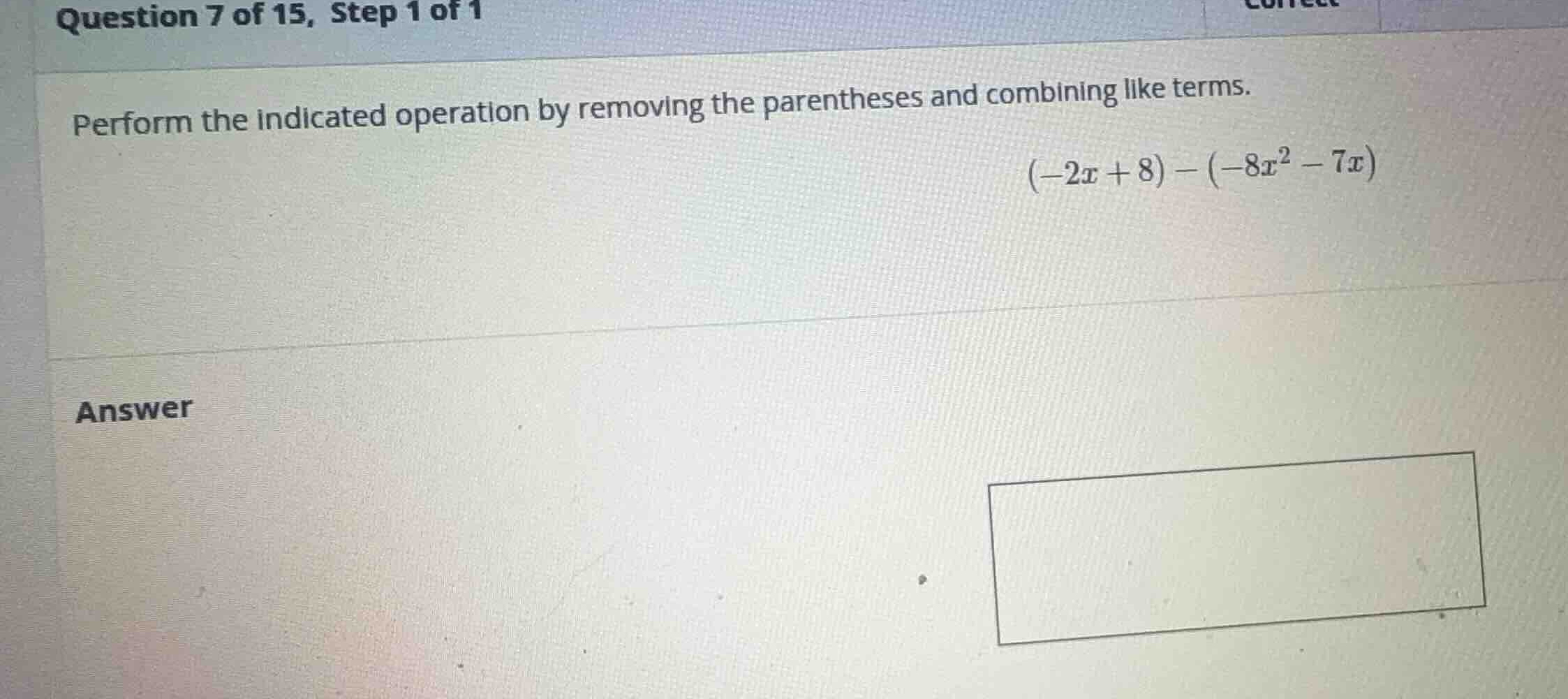 perform the indicated operation by removing the parentheses and combini…