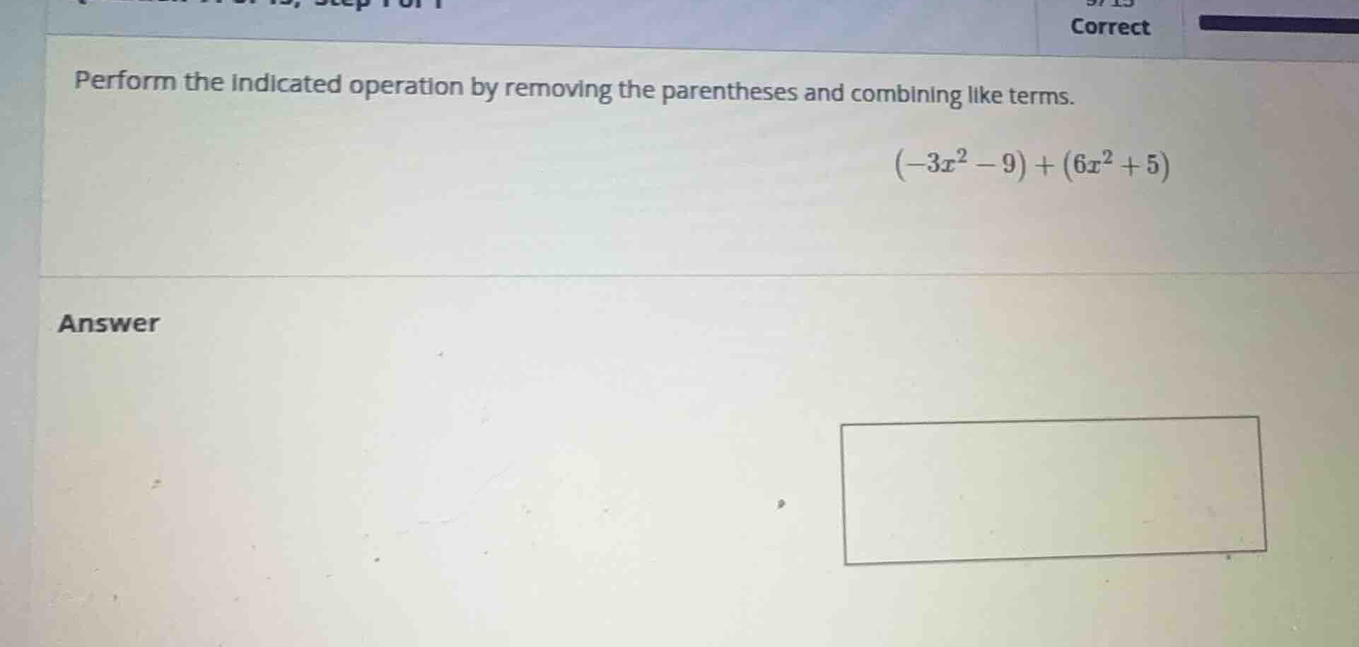 perform the indicated operation by removing the parentheses and combini…