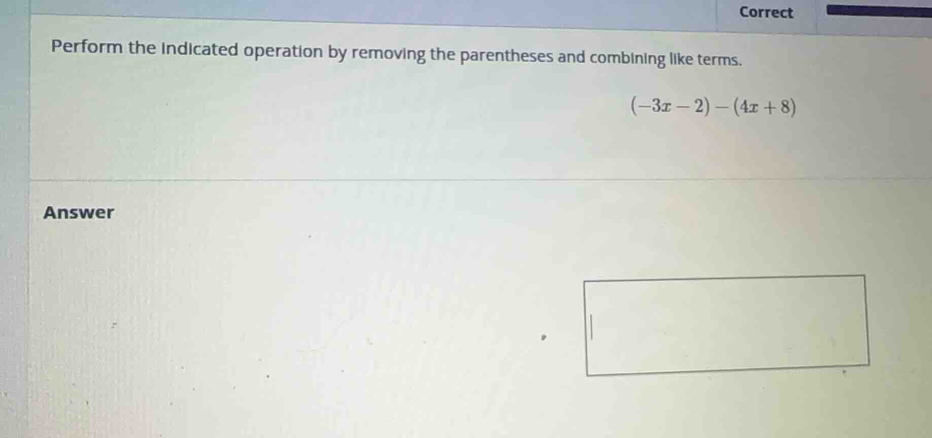 perform the indicated operation by removing the parentheses and combini…