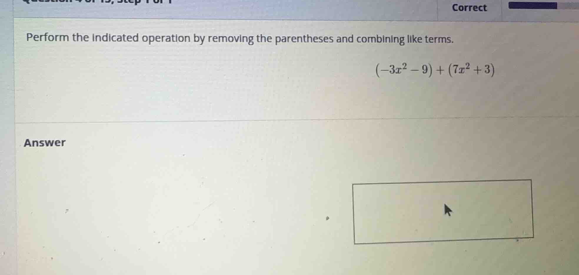 perform the indicated operation by removing the parentheses and combini…