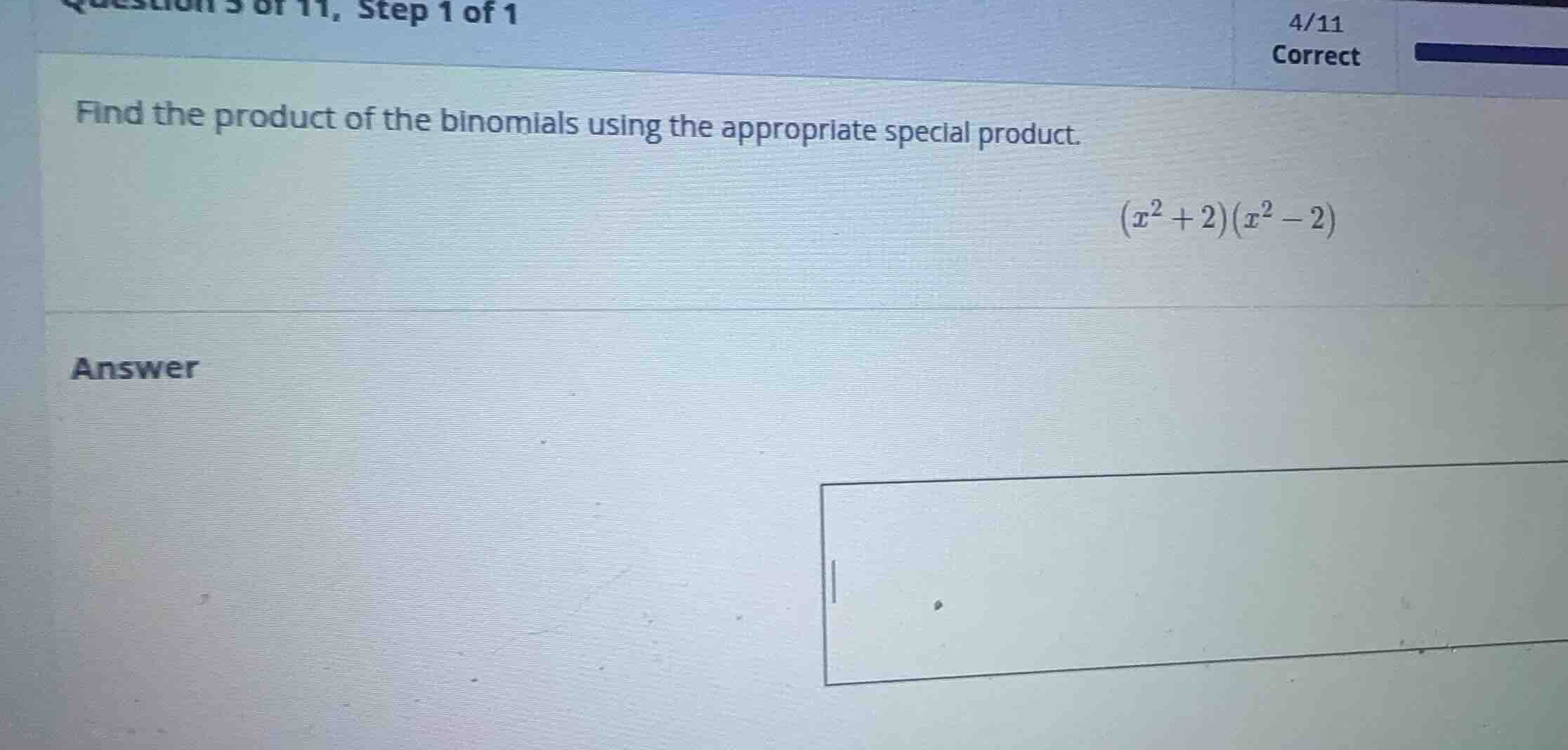 find the product of the binomials using the appropriate special product…