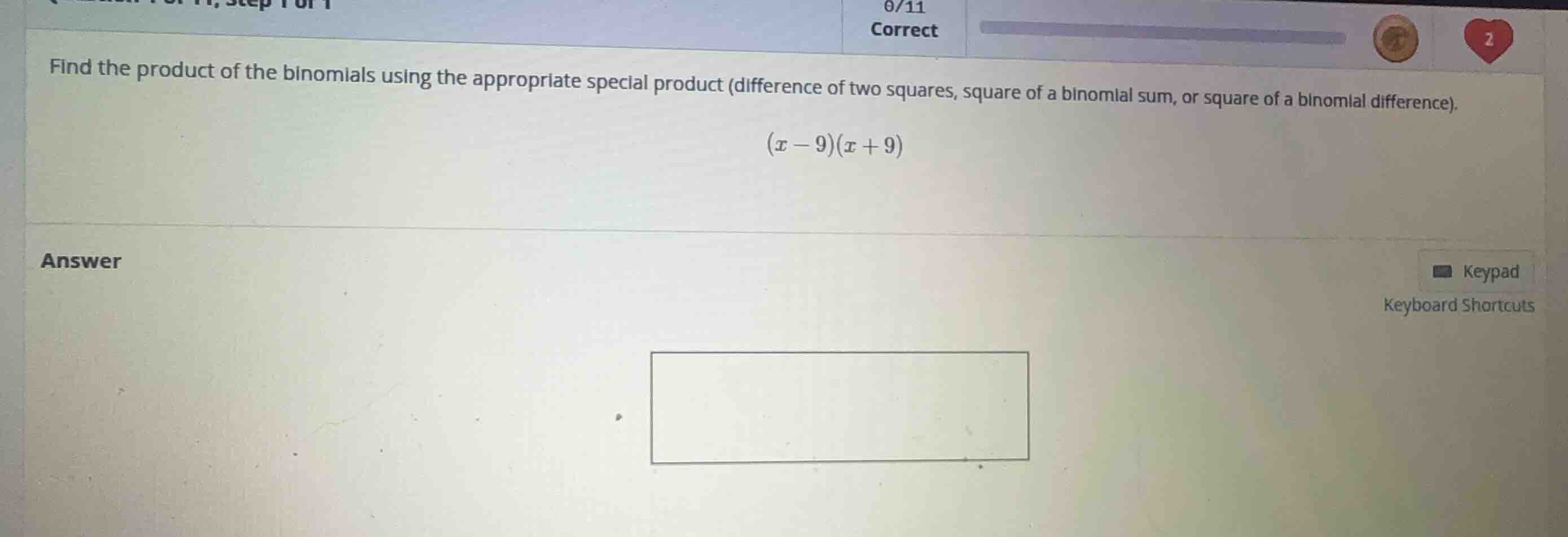 find the product of the binomials using the appropriate special product…