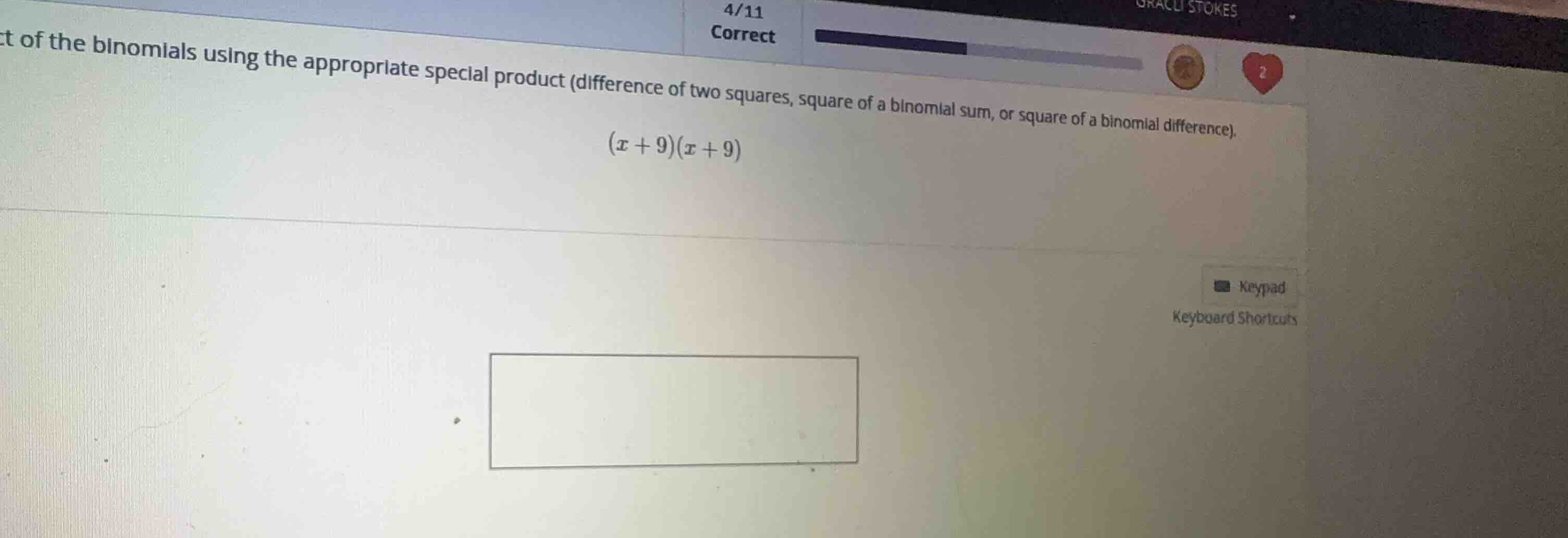 find the product of the binomials using the appropriate special product…