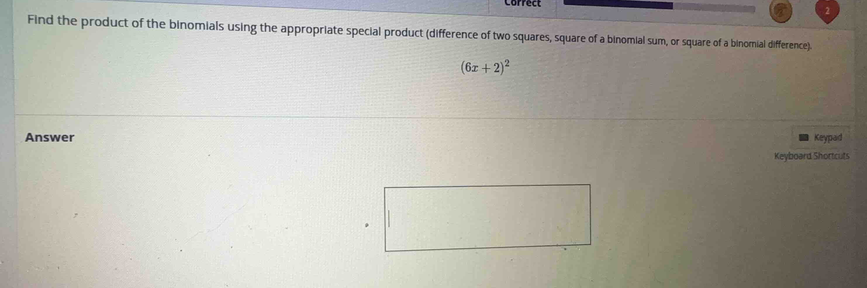find the product of the binomials using the appropriate special product…
