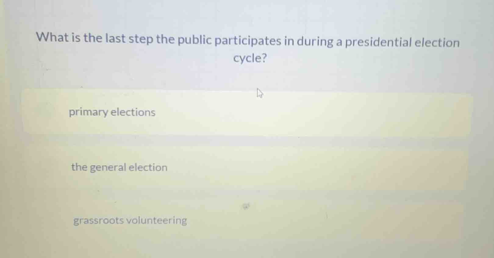 what is the last step the public participates in during a presidential …
