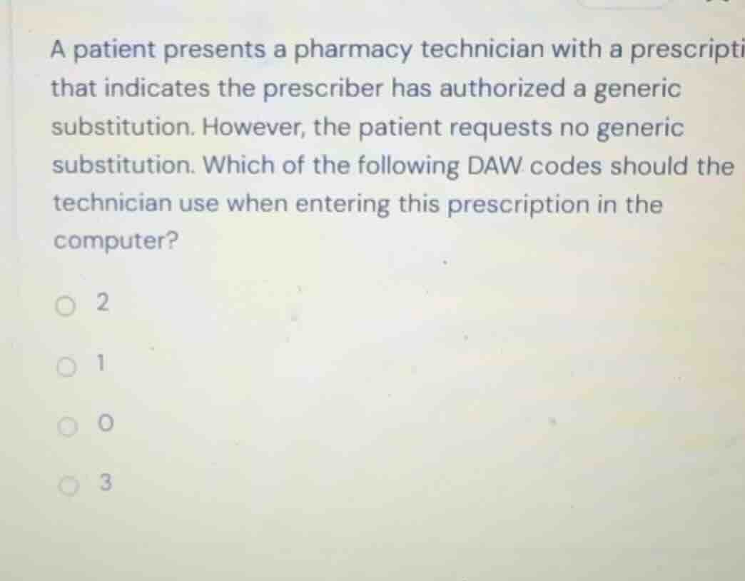 a patient presents a pharmacy technician with a prescription that indic…