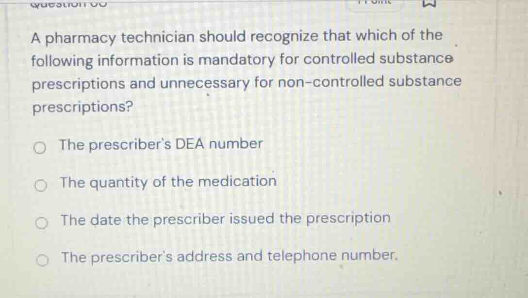 a pharmacy technician should recognize that which of the following info…