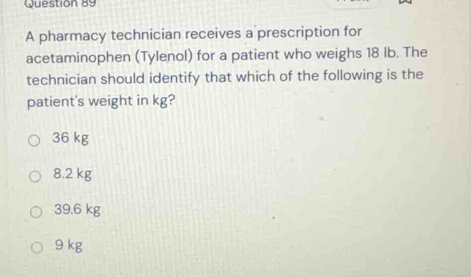 a pharmacy technician receives a prescription for acetaminophen (tyleno…