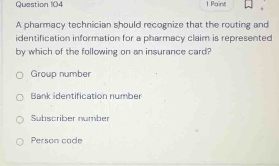 question 104 a pharmacy technician should recognize that the routing an…