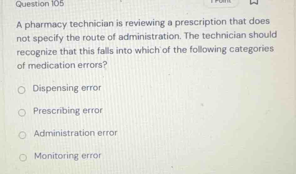 question 105 a pharmacy technician is reviewing a prescription that doe…