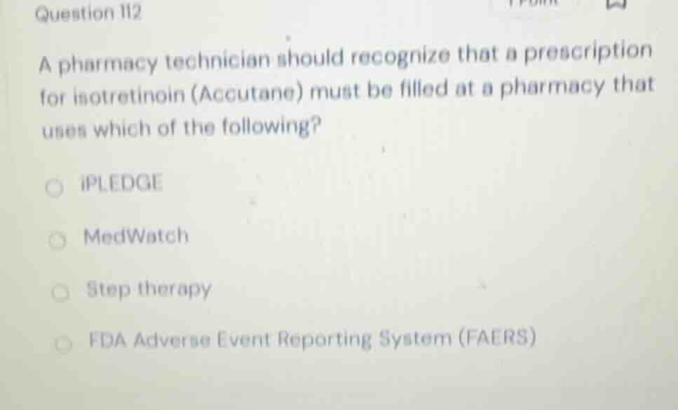 question 112 a pharmacy technician should recognize that a prescription…