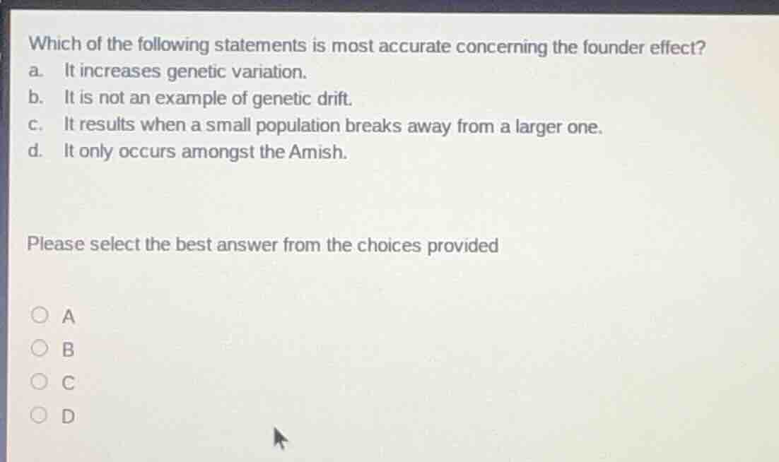 which of the following statements is most accurate concerning the found…