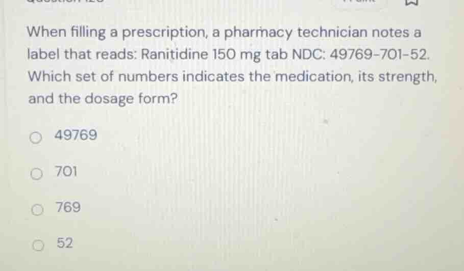 when filling a prescription, a pharmacy technician notes a label that r…