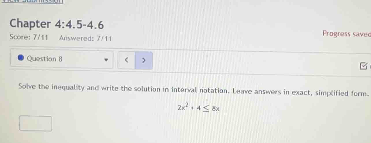 solve the inequality and write the solution in interval notation. leave…