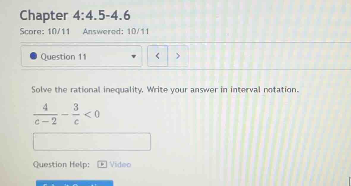 solve the rational inequality. write your answer in interval notation. …