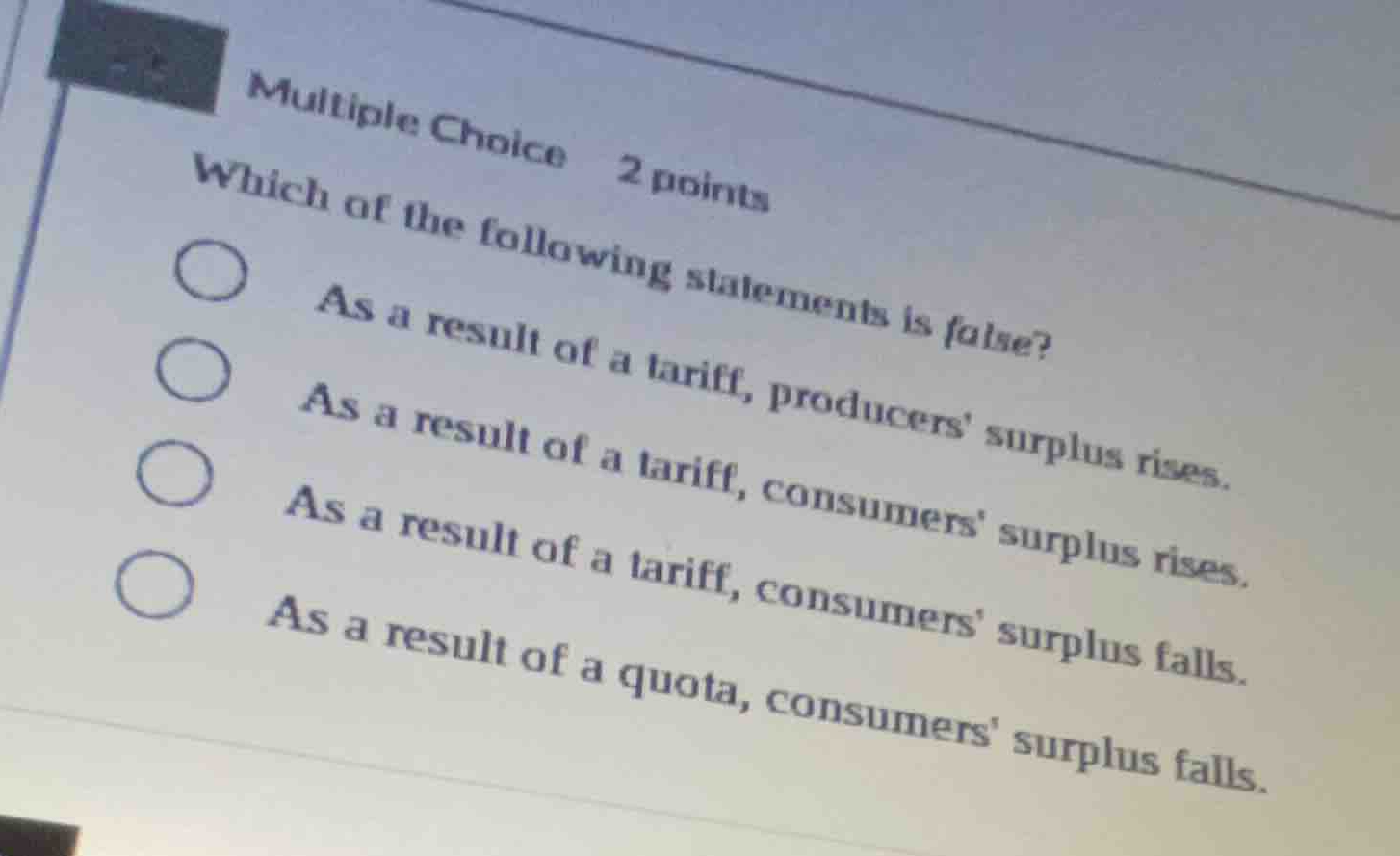 multiple choice 2 points which of the following statements is false? as…