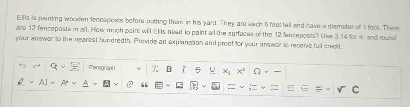 ellis is painting wooden fenceposts before putting them in his yard. th…