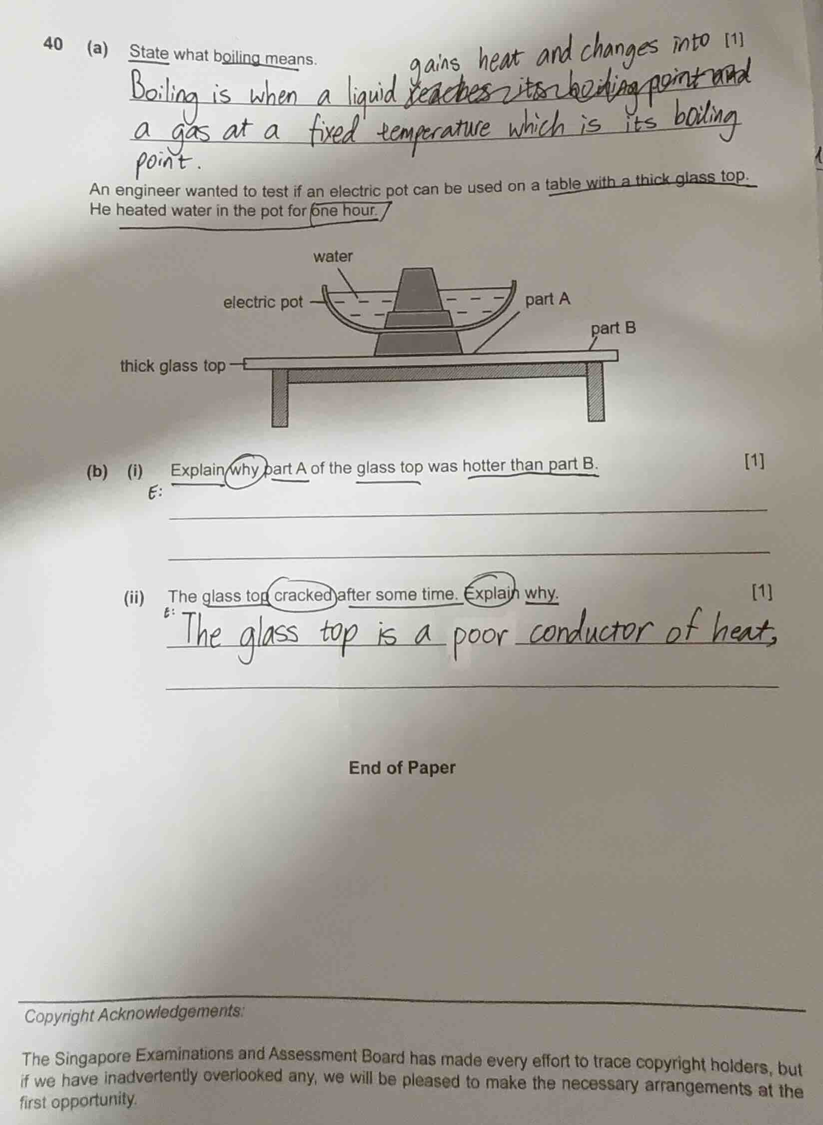 40 (a) state what boiling means. an engineer wanted to test if an elect…