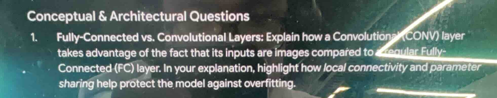 conceptual & architectural questions 1. fully-connected vs. convolution…
