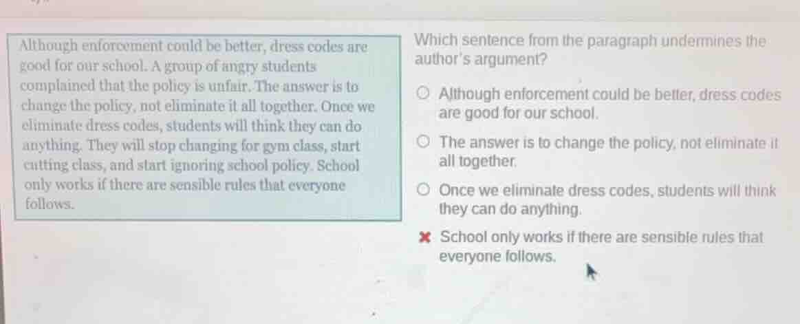 although enforcement could be better, dress codes are good for our scho…