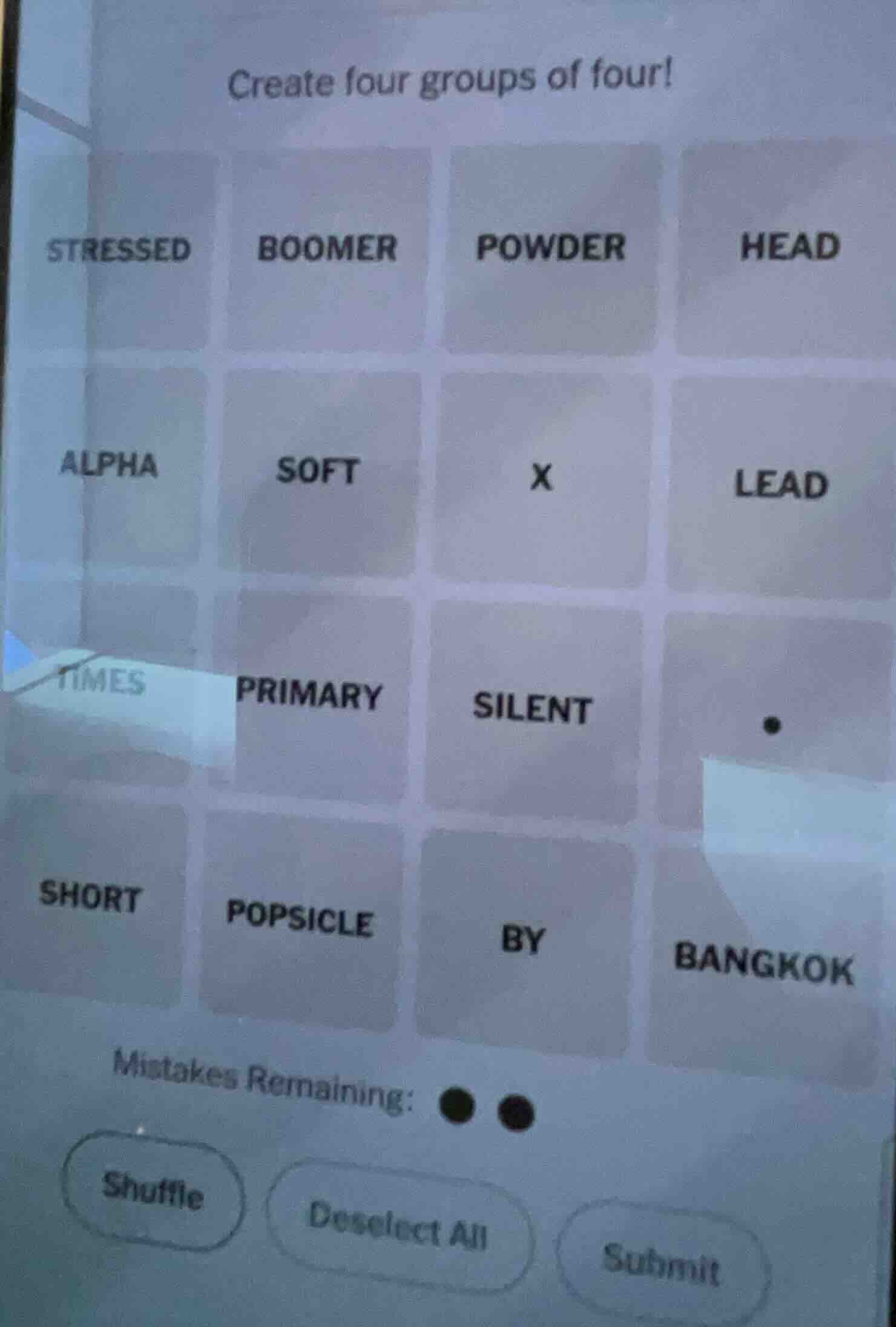 create four groups of four! stressed boomer powder head alpha soft x le…
