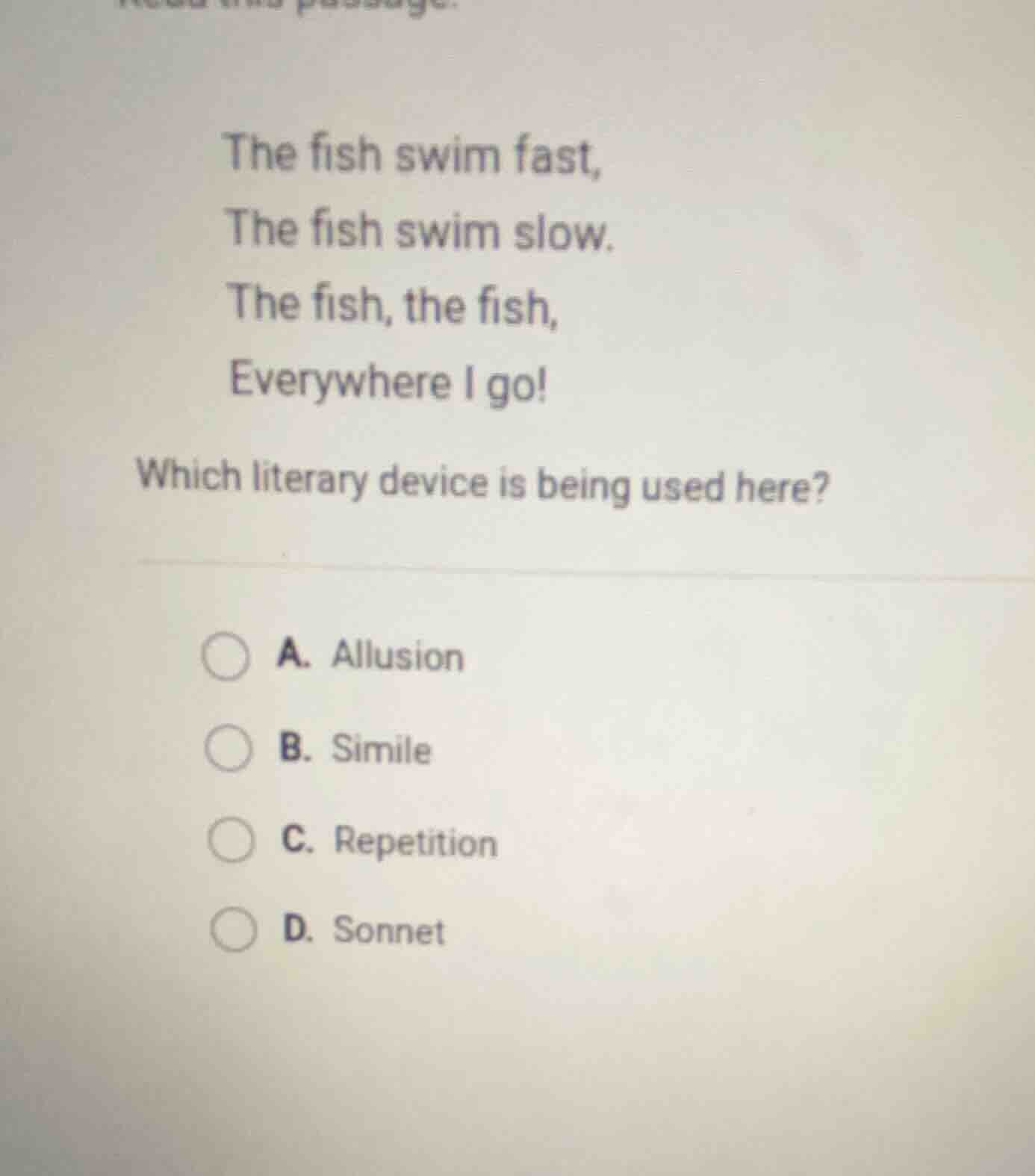 the fish swim fast, the fish swim slow. the fish, the fish, everywhere …