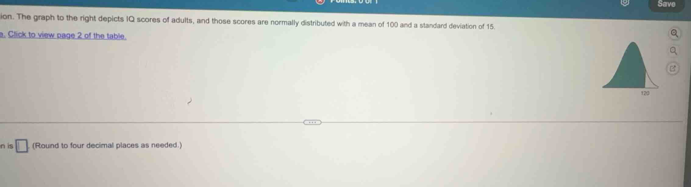 the graph to the right depicts iq scores of adults, and those scores ar…