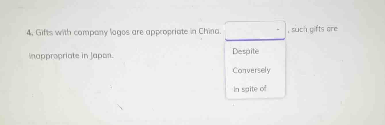 4. gifts with company logos are appropriate in china. dropdown, such gi…