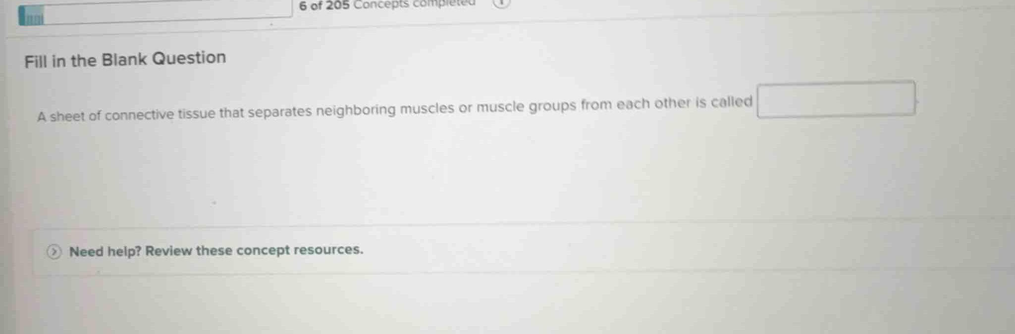 fill in the blank question a sheet of connective tissue that separates …