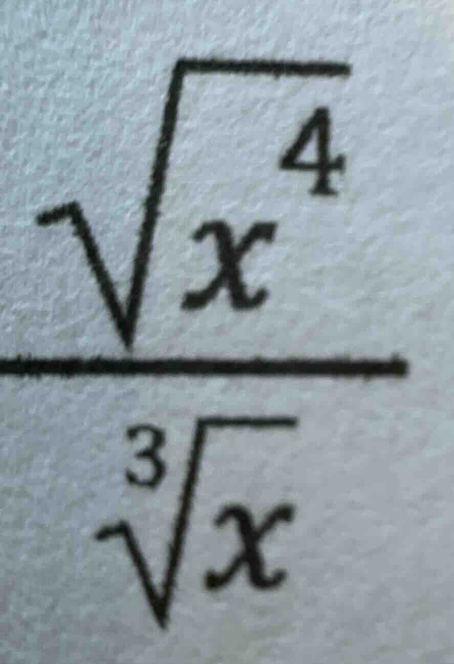 \\frac{\\sqrt{x^4}}{\\sqrt3{x}}