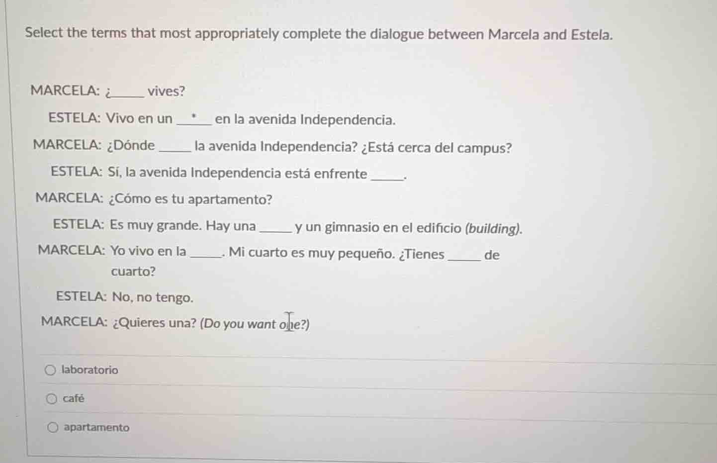 select the terms that most appropriately complete the dialogue between …
