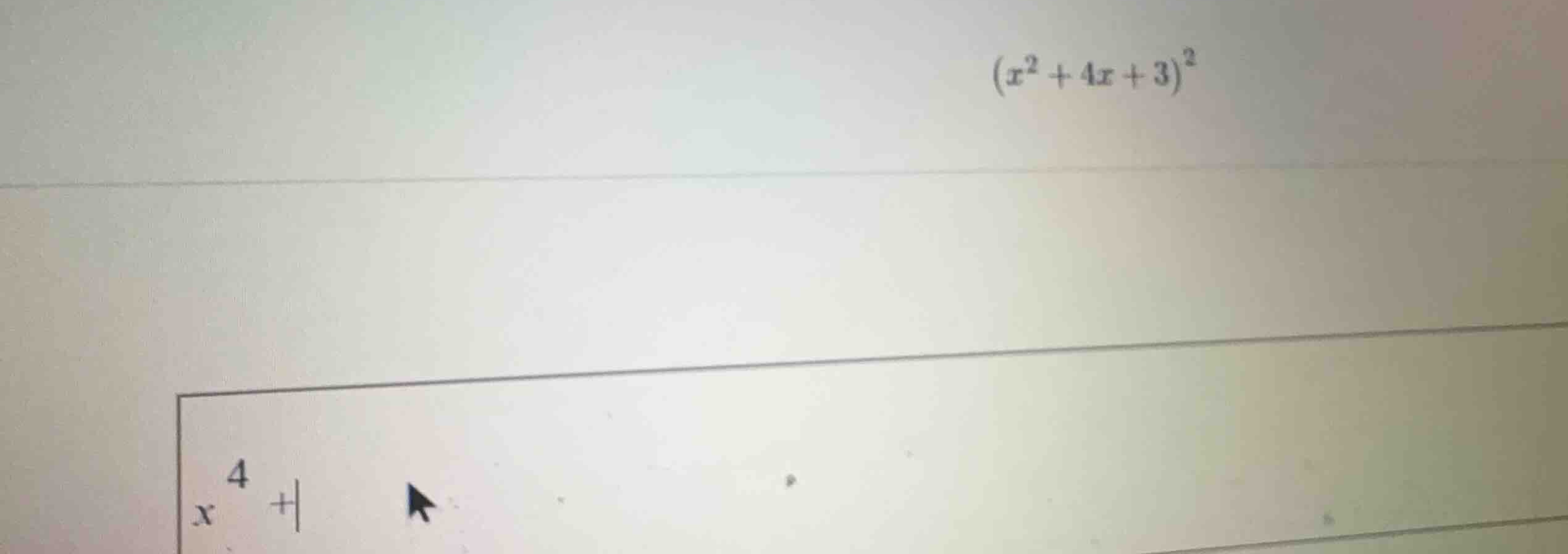\\(x^2 + 4x + 3)^2\\