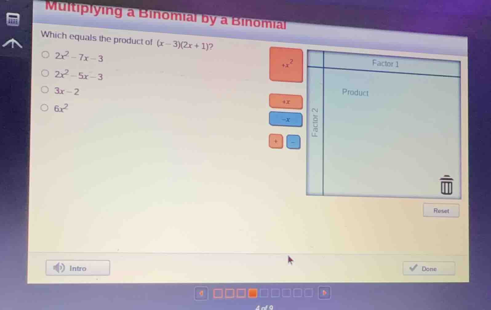 multiplying a binomial by a binomial which equals the product of \\((x …