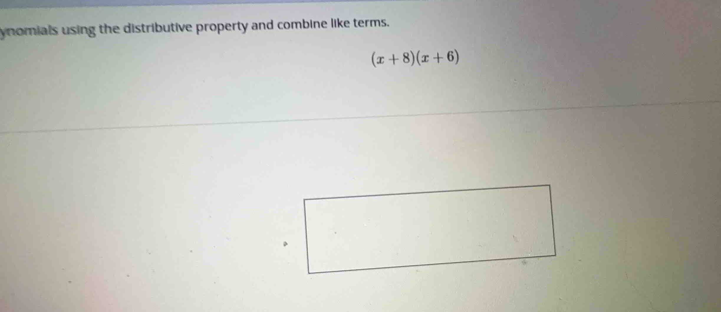 ynomials using the distributive property and combine like terms. \\(x +…