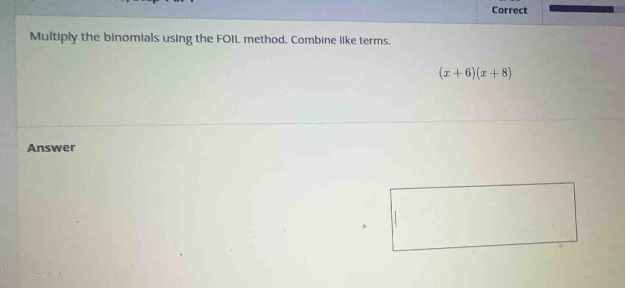 multiply the binomials using the foil method. combine like terms. \\((x…