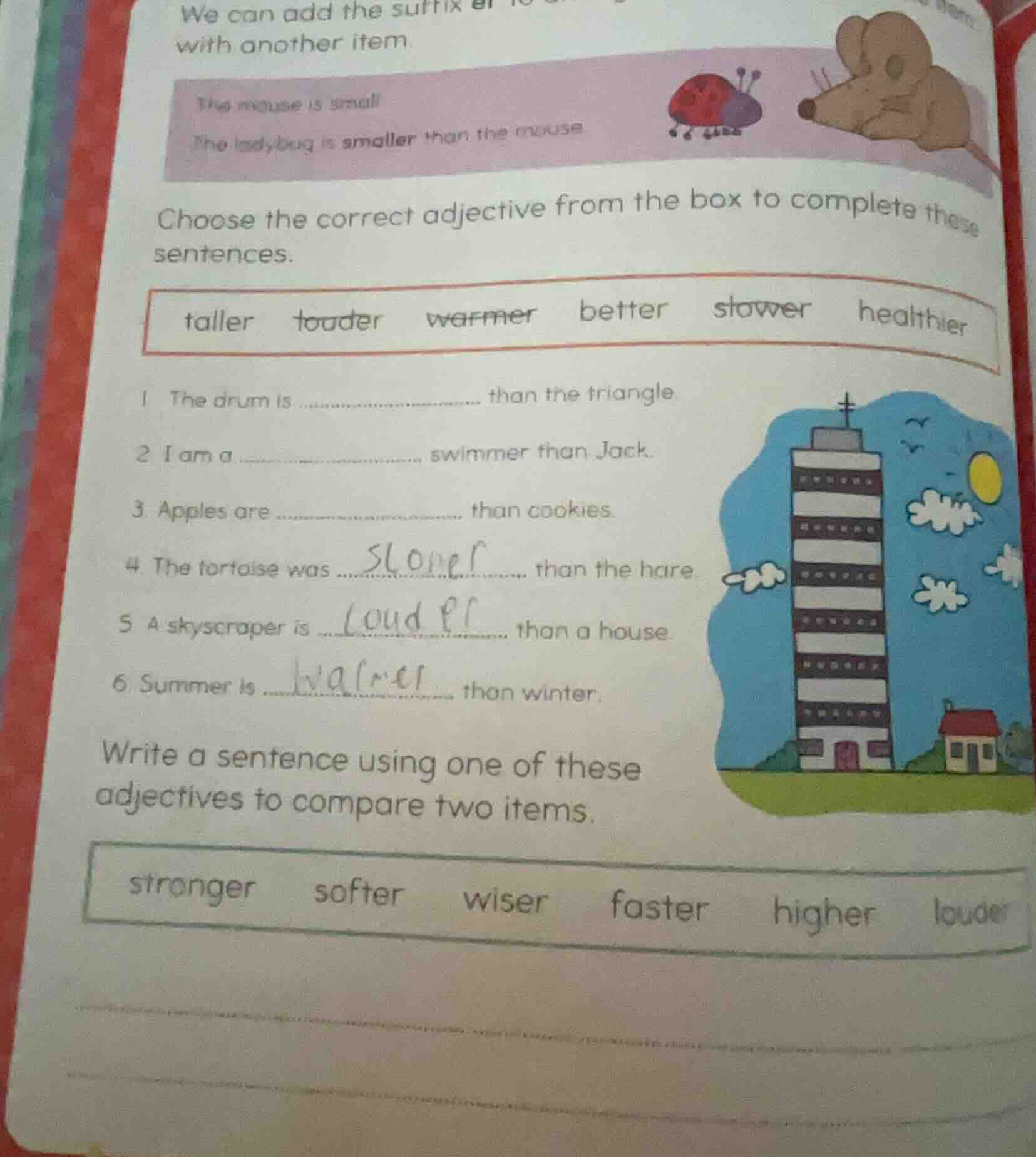 choose the correct adjective from the box to complete these sentences. …