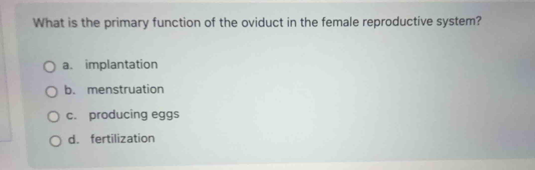 what is the primary function of the oviduct in the female reproductive …